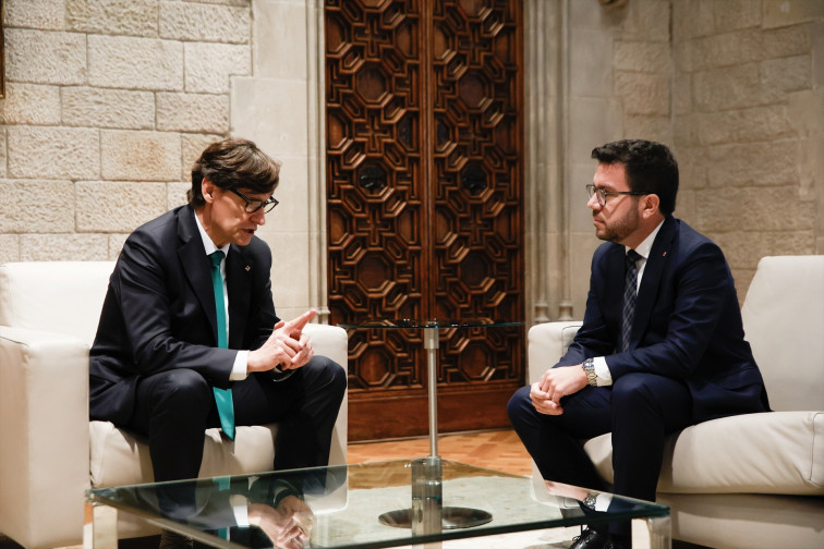 Illa recibe al expresident Aragonès en el Palau de la Generalitat: 