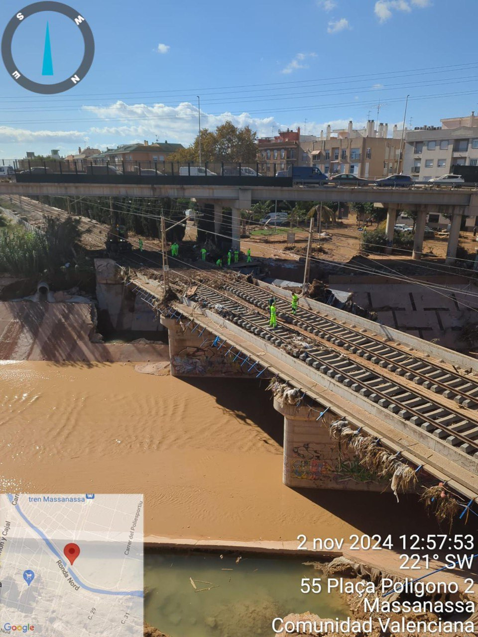 Estado puente dañado Catarroja