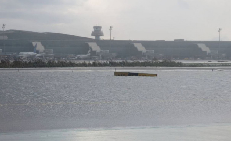 Impactantes vídeos muestran las fuertes inundaciones en el Aeropuerto de Barcelona