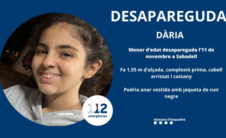 Urgente: Piden ayuda a encontrar a Dària, una menor desaparecida en Sabadell