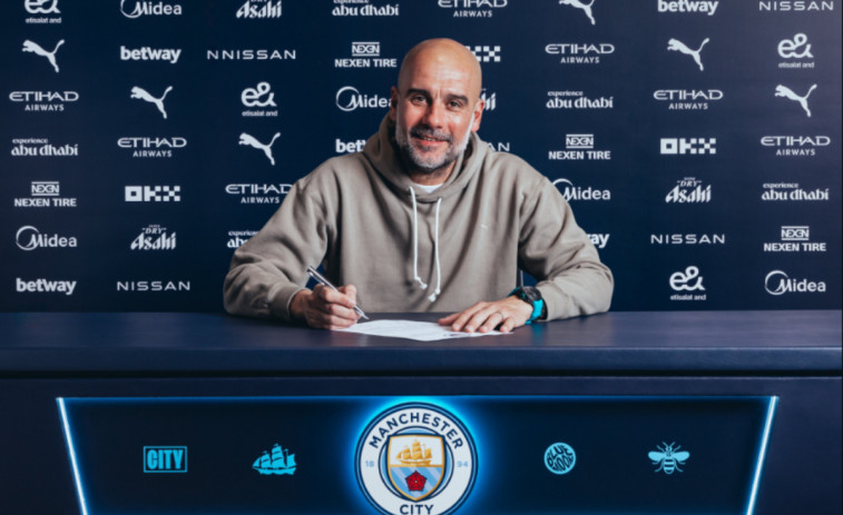 Confirmado: Pep Guardiola seguirá dos temporadas más en el Manchester City