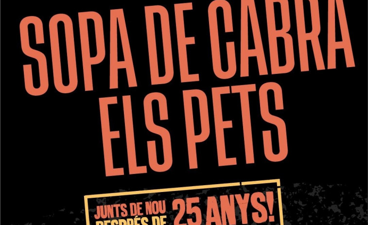 Sopa de Cabra y Els Pets, dos iconos del rock catalán, juntos en Roses tras 25 años