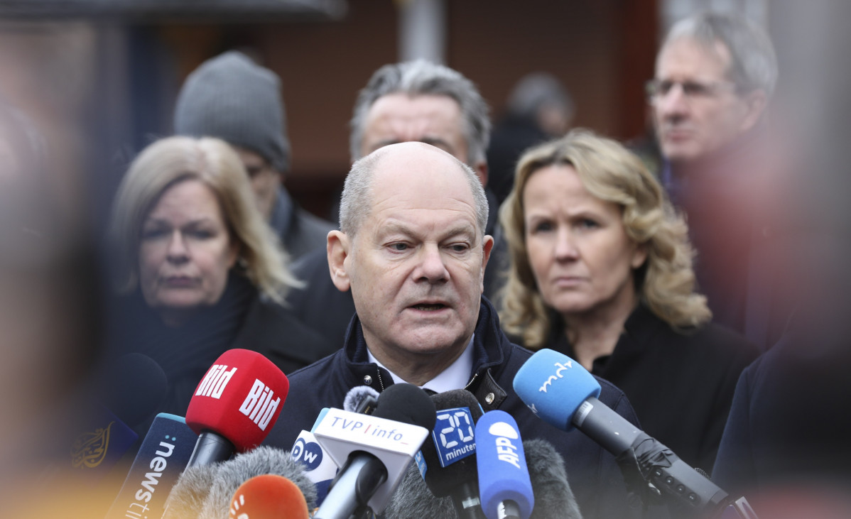 EuropaPress 6419998 magdeburg dec 21 2024    german chancellor olaf scholz speaks to the press