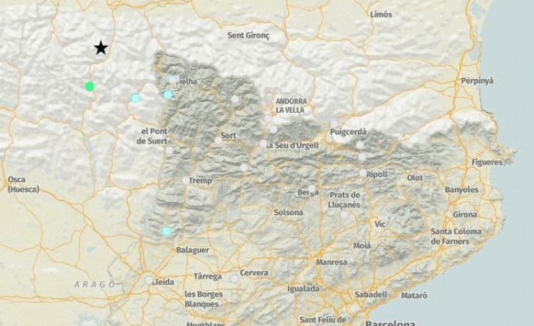 Registrado un terremoto de magnitud 3,6 con epicentro en Francia, cerca de la Vall d'Aran