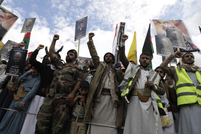 EuropaPress 6461885 october 25 2024 sanaa sanaa yemen houthi supporters take part during rally