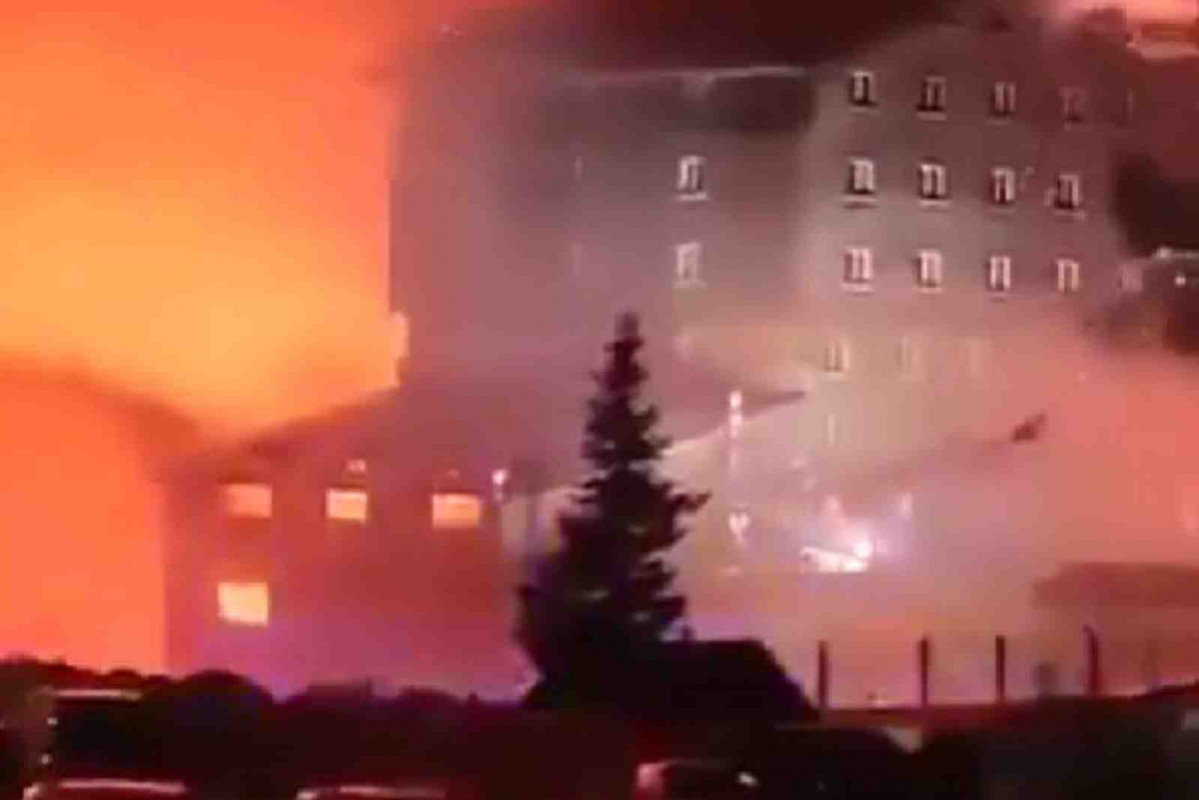 Hotel ardiendo en Turquía