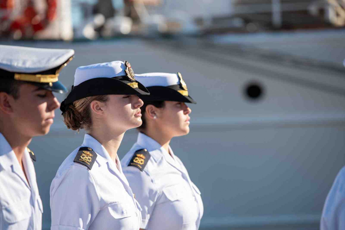 La Princesa Leonor en el buque 'Elcano'