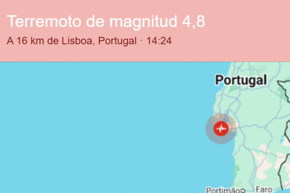 Terremoto de magnitud 4,8 en Lisboa