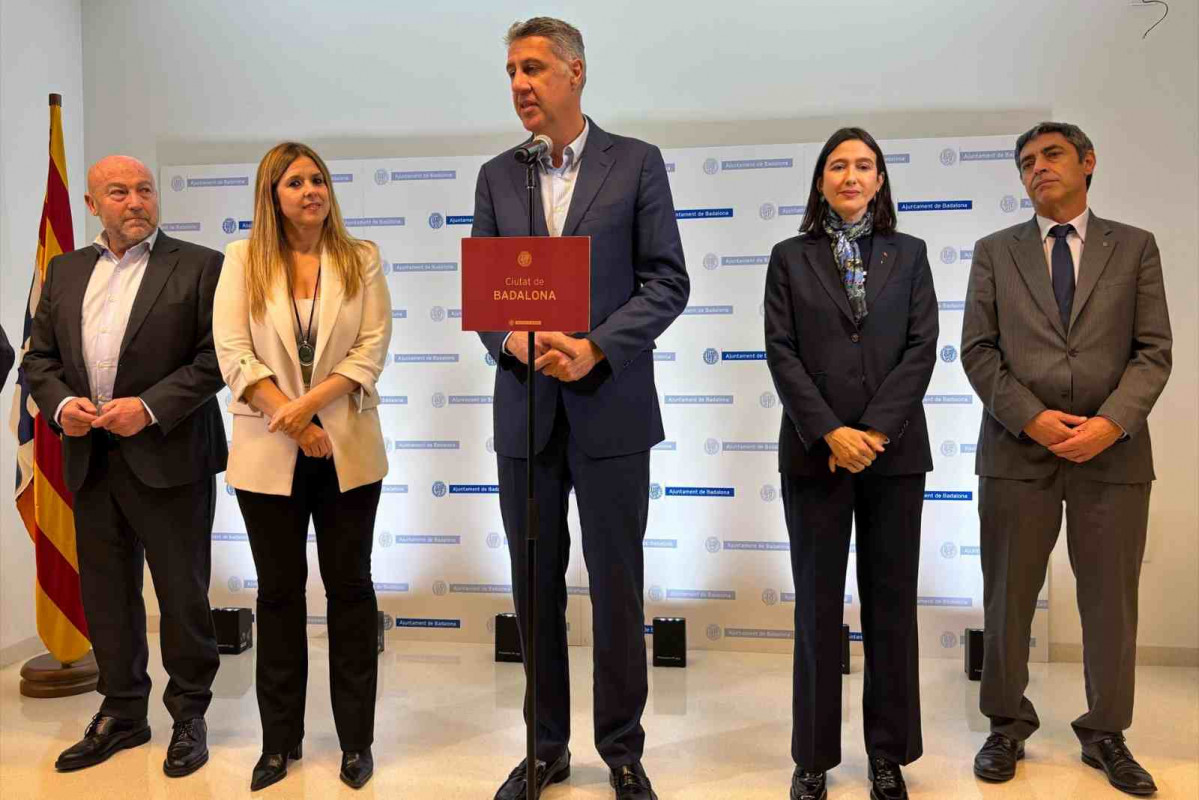 Rueda de prensa del alcalde de Badalona (Barcelona), Xavier Garcia Albiol, y la consellera de Interior, Nuria Parlon   EUROPA PRESS