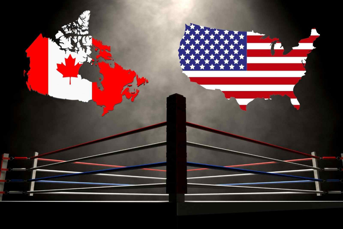 Canadá y Estados Unidos en un ring