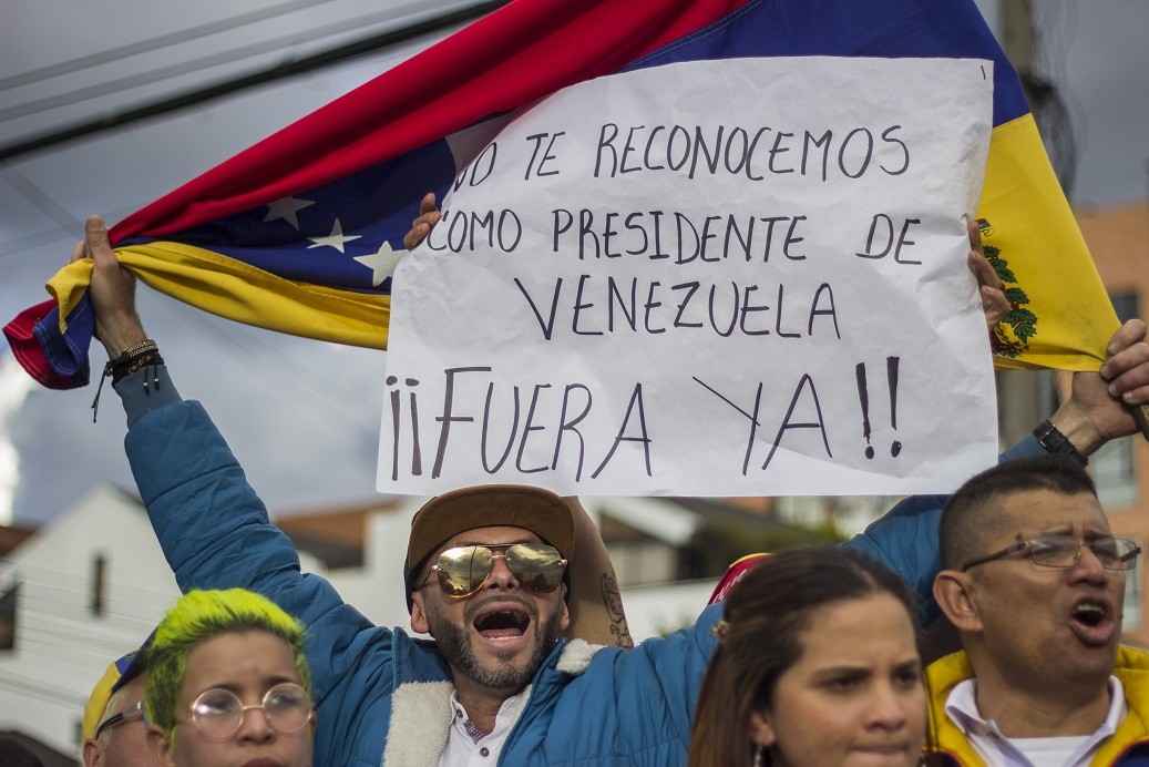 Manifestantes venezolanos contra maduro