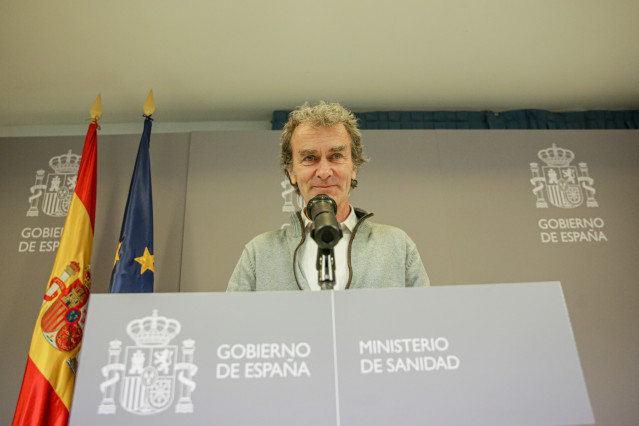 El director del Centre d'Alertes i Emergències Sanitàries, Fernando Simón, durant la roda de premsa posterior a la reunió del Comitè de Seguiment del Coronavirus, Madrid (Espanya), 23 de febrer del 2020.