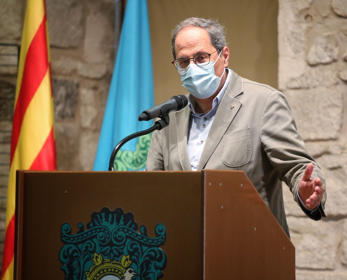 El presidente de la Generalitat, Quim Torra, en un acto el sábado