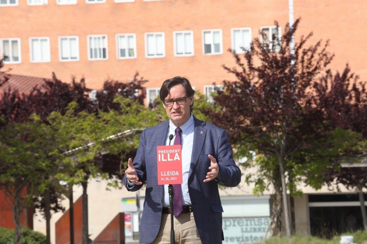 El candidato del PSC a la Presidencia de la Generalitat, Salvador Illa.