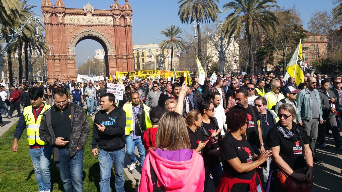 manifestación TaxiBCN